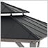 12 x 20 Cedar Framed Gazebo with 2-Tier Aluminum Hardtop Roof (Black Roof)