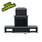 Sunjoy Group 20 x 76-in Matte Black Outdoor Steel Wood-Burning Fireplace