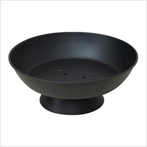 22-Inch Black Steel Round Wood Burning Fire Pit