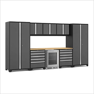 PRO Series Grey 9-Piece Set with Bamboo Top