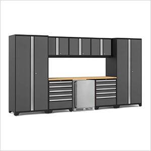 PRO Series Grey 9-Piece Set with Bamboo Top