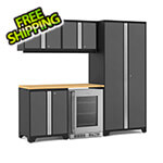 NewAge Garage Cabinets PRO Series Grey 6-Piece Set with Bamboo Top