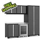NewAge Garage Cabinets PRO Series Grey 6-Piece Set with Stainless Steel Top