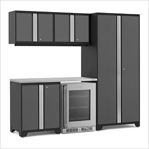 PRO Series Grey 6-Piece Set with Stainless Steel Top