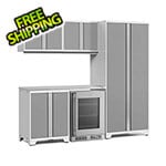 NewAge Garage Cabinets PRO Series Platinum 6-Piece Set with Stainless Steel Top