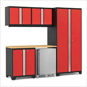 PRO Series Red 6-Piece Set with Bamboo Top