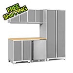 NewAge Garage Cabinets PRO Series Platinum 6-Piece Set with Bamboo Top
