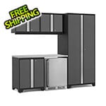 NewAge Garage Cabinets PRO Series Grey 6-Piece Set with Stainless Steel Top