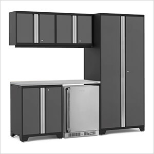 PRO Series Grey 6-Piece Set with Stainless Steel Top