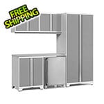 NewAge Garage Cabinets PRO Series Platinum 6-Piece Set with Stainless Steel Top
