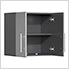 8-Piece Garage Cabinet Kit with Bamboo Worktop in Stardust Silver Metallic