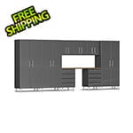 Ulti-MATE Garage Cabinets 9-Piece Garage Cabinet Kit with Bamboo Worktop in Graphite Grey Metallic