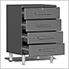 9-Piece Garage Cabinet Kit with Bamboo Worktop in Graphite Grey Metallic