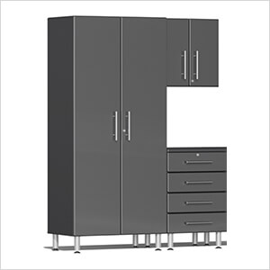 3-Piece Garage Cabinet Kit in Graphite Grey Metallic