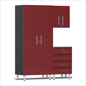 3-Piece Garage Cabinet Kit in Ruby Red Metallic