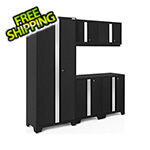 NewAge Garage Cabinets BOLD Series Black 5-Piece Set (No Countertop)