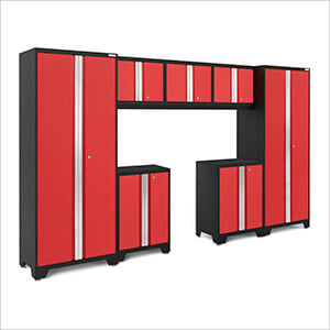 BOLD Series Red 7-Piece Set (No Countertop)