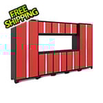 NewAge Garage Cabinets BOLD Series Red 8-Piece Set (No Countertop)