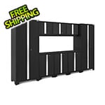 NewAge Garage Cabinets BOLD Series Black 8-Piece Set (No Countertop)