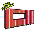 NewAge Garage Cabinets BOLD Series Red 9-Piece Set (No Countertop)