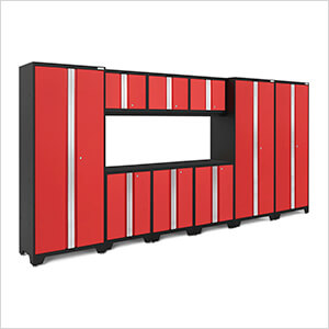BOLD Series Red 9-Piece Set (No Countertop)