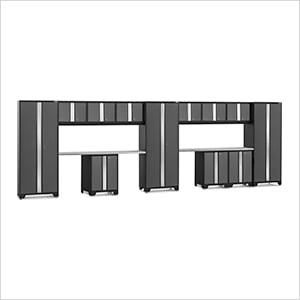 BOLD Series Grey 14-Piece Set with Stainless Steel Tops