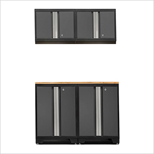 BOLD Series Grey 5-Piece Set with Bamboo Top