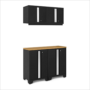 BOLD Series Black 5-Piece Set with Bamboo Top