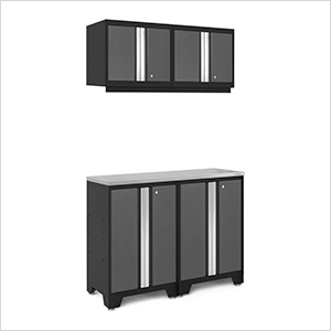 BOLD Series Grey 5-Piece Set with Stainless Steel Top