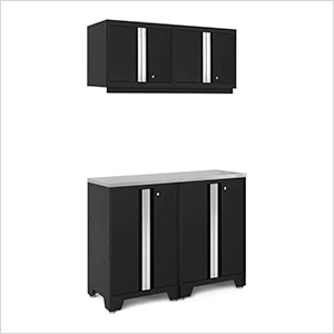 BOLD Series Black 5-Piece Set with Stainless Steel Top