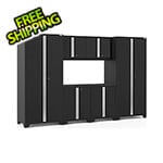 NewAge Garage Cabinets PRO Series Black 6-Piece Set (No Countertop)