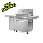 NewAge Outdoor Kitchens Grill Cart with 33-Inch Platinum Grill and Side Burner (Natural Gas)