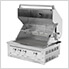 Outdoor Kitchen Grill Cart with 33-Inch Platinum Grill and Side Burner (Natural Gas)