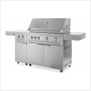 Outdoor Kitchen Grill Cart with 40-Inch Platinum Grill and Side Burner (Liquid Propane)