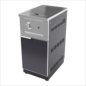 Aluminum Slate Grey Single Side Burner and Cabinet (Natural Gas)