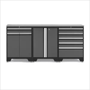 PRO Grey 4-Piece Workbench Set with Stainless Steel Top
