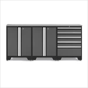 PRO Grey 4-Piece Work Station with Stainless Steel Top