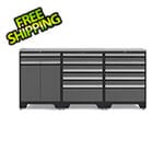 NewAge Garage Cabinets PRO Grey 4-Piece Garage Cabinet Set with Stainless Steel Top