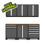 NewAge Garage Cabinets PRO Grey 7-Piece Workbench Set with Bamboo Top