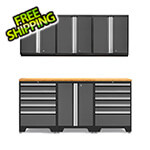 NewAge Garage Cabinets PRO Grey 7-Piece Workbench System with Bamboo Top