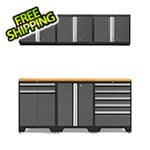 NewAge Garage Cabinets PRO Grey 7-Piece Workbench Set with Bamboo Top