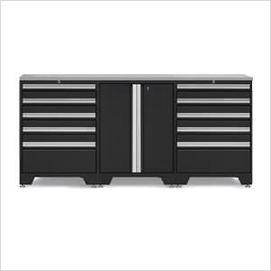 PRO Black 4-Piece Workbench System with Stainless Steel Top