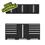 NewAge Garage Cabinets PRO Black 7-Piece Workbench System with Stainless Steel Top