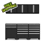 NewAge Garage Cabinets PRO Black 7-Piece Garage Cabinet Set with Stainless Steel Top