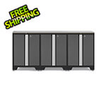 NewAge Garage Cabinets PRO Grey 4-Piece Work Station with Stainless Steel Top