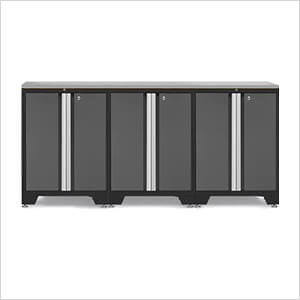 PRO Grey 4-Piece Work Station with Stainless Steel Top