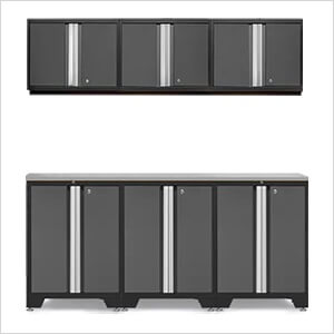 PRO Grey 7-Piece Workbench Set with Stainless Steel Top