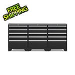 NewAge Garage Cabinets PRO Black 4-Piece Workbench Set with Stainless Steel Top