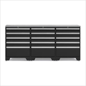 PRO Black 4-Piece Workbench Set with Stainless Steel Top