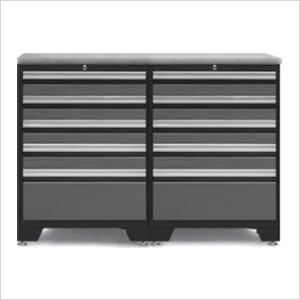PRO Grey 3-Piece Workbench System with Stainless Steel Top